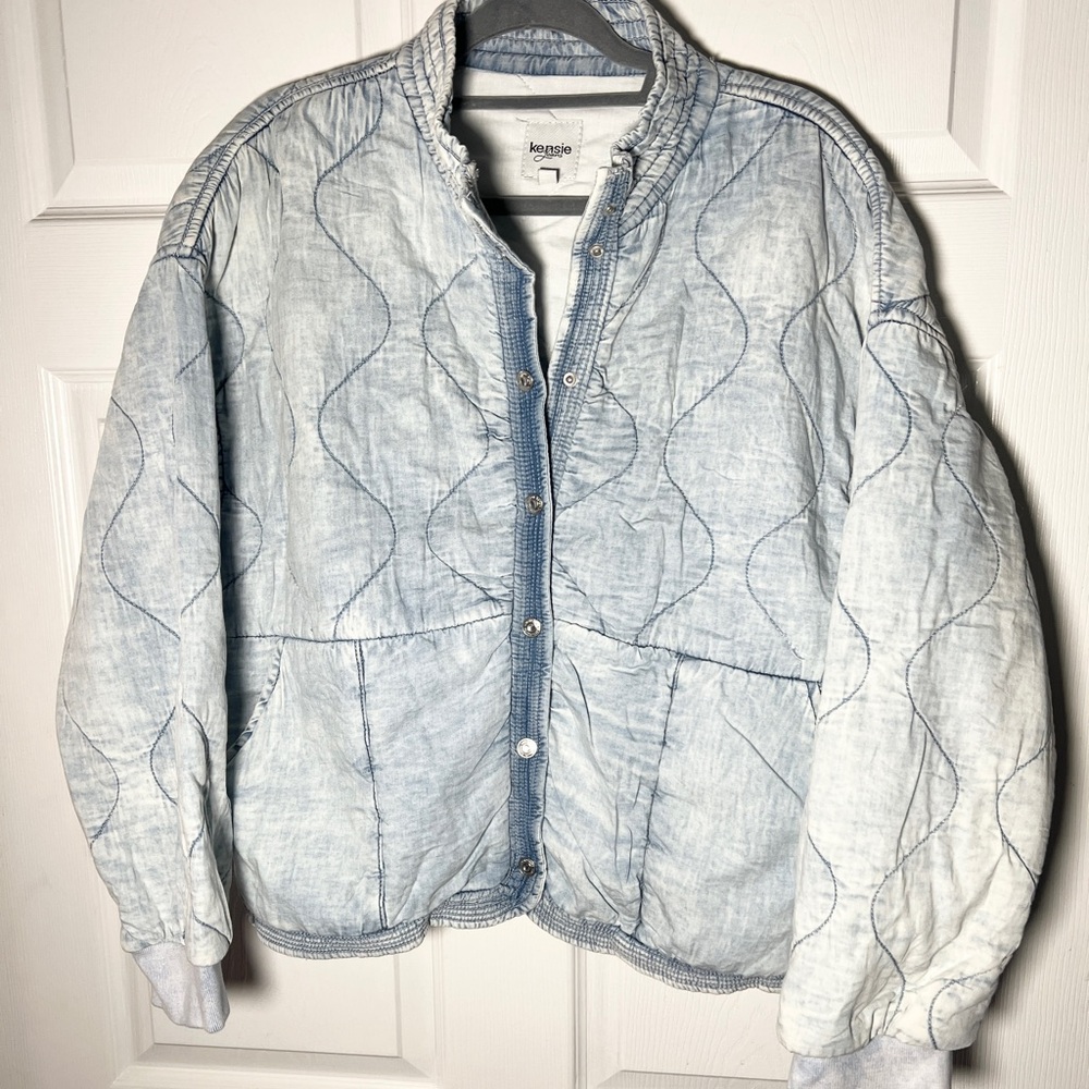 Kensie denim quilted jacket